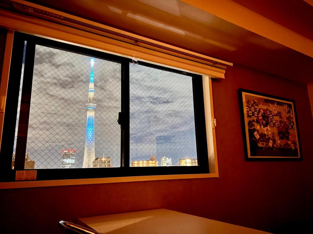 Apartmán 浅草スカイツリービューテラス 浅草寺3分 浅草駅6分 2-10人 成田&羽田空港直通 Prefektura Tokio Exteriér fotografie